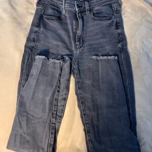 American Eagle Outfitters Gray Jeans with Distressing